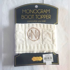 Mudpie Monogram Letter "N" Boot Topper